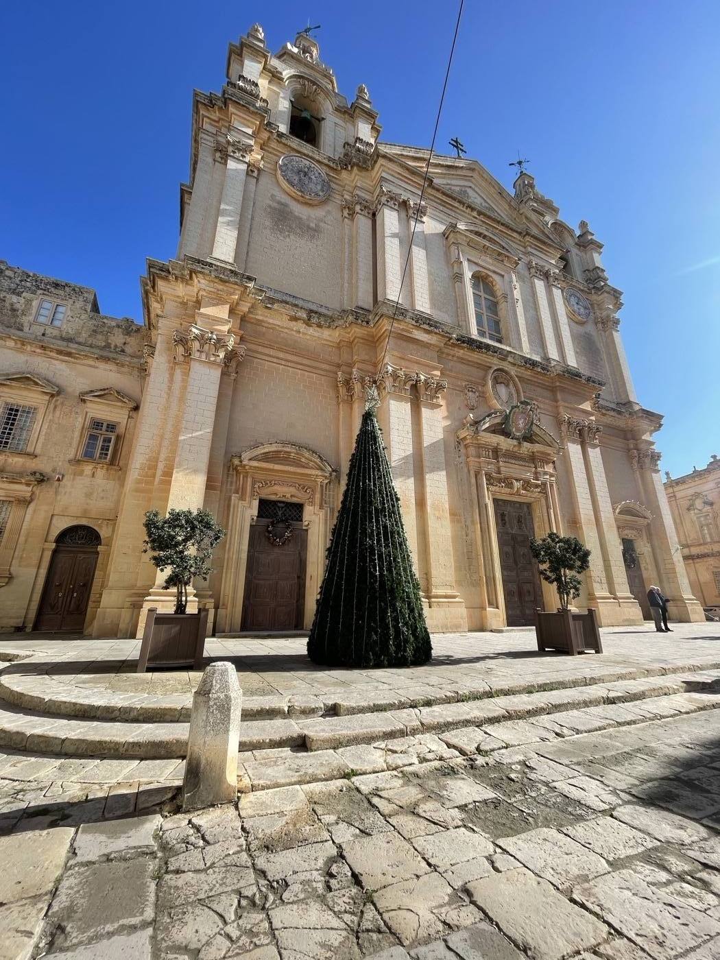 St Paul's Cathedral in the walled city of Mdina, Malta