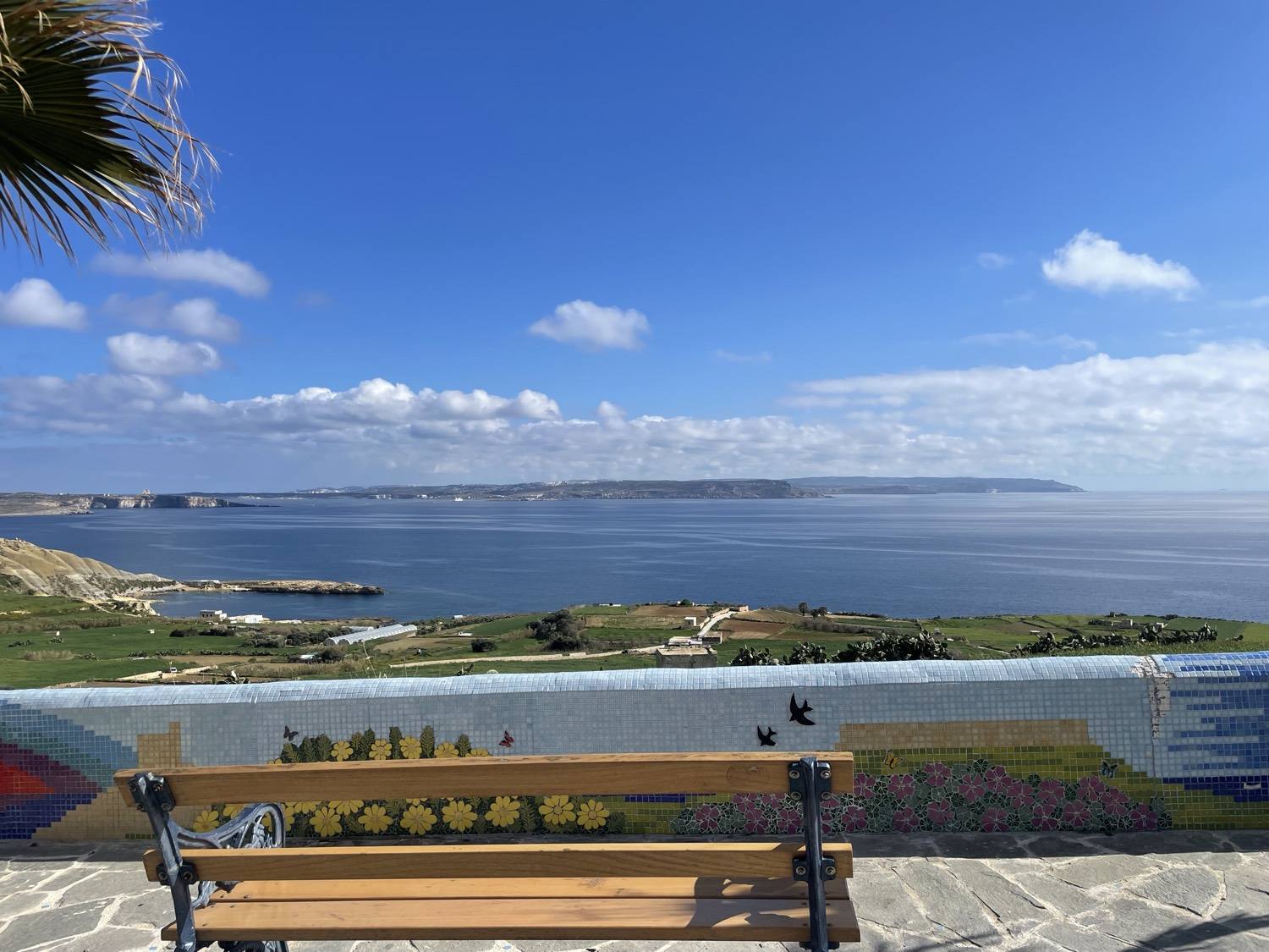 Coastal sea view across the Maltese islands